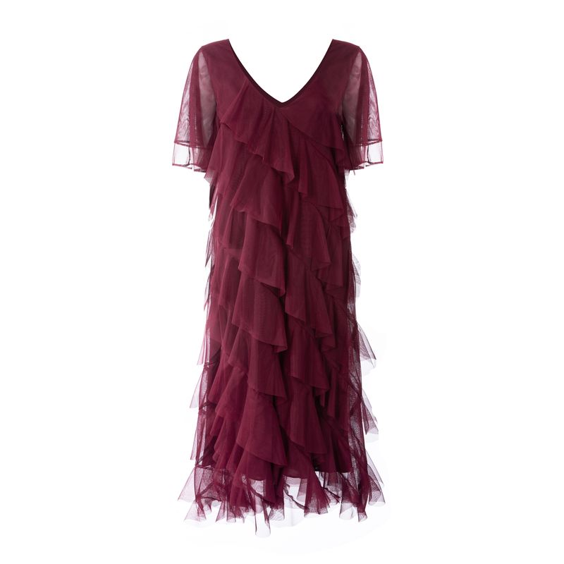 VIVIENNE DRESS Burgundy Red