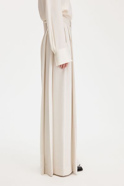 Hovedbilde FULLY PLEATED TROUSERS Ivory
