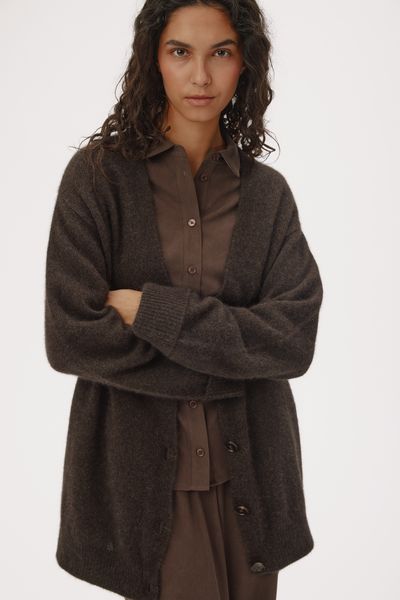 Hovedbilde LINA CARDIGAN RACOON Espresso Brown