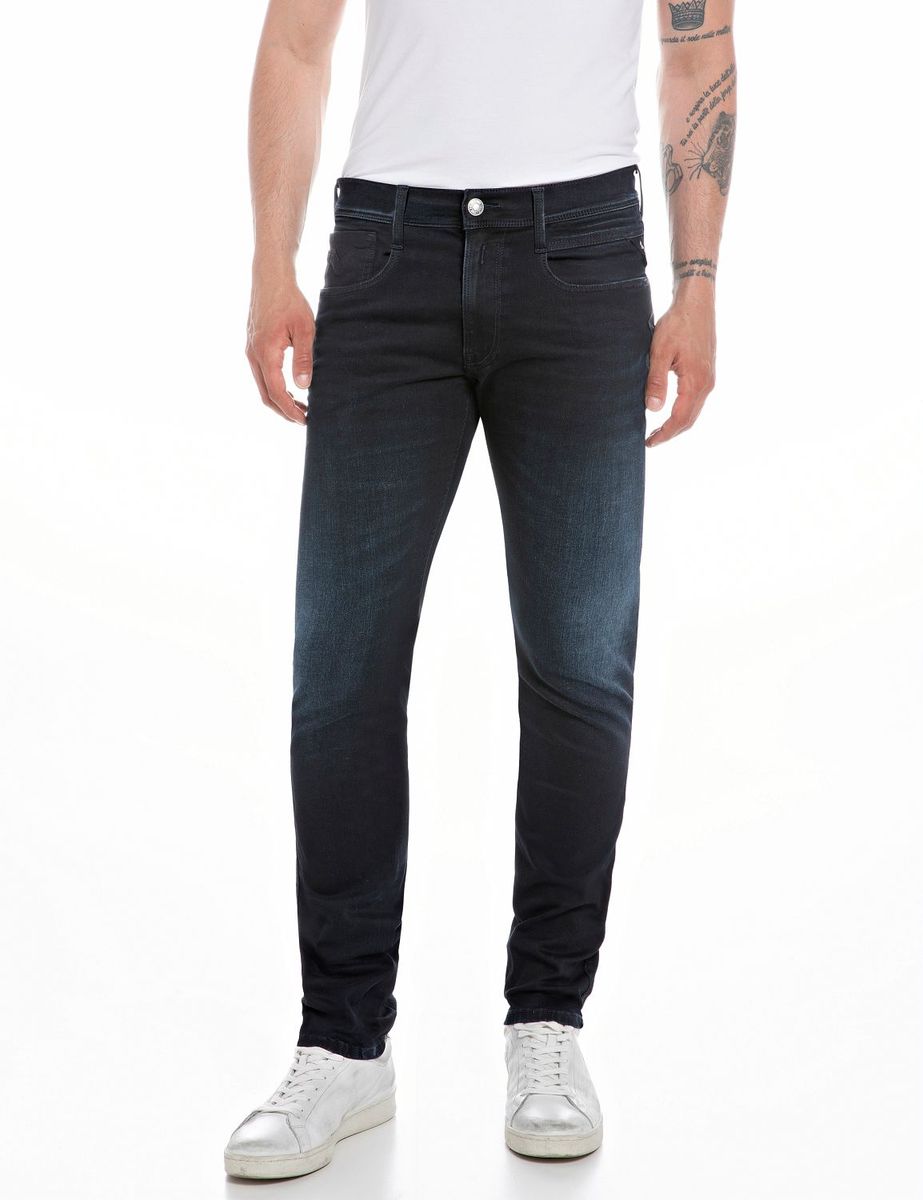 ANBASS HYPERFLEX SLIM FIT JEANS DARK BLUE