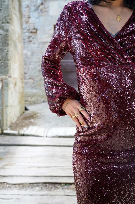 Hovedbilde SCARLETT DRESS Bordeaux