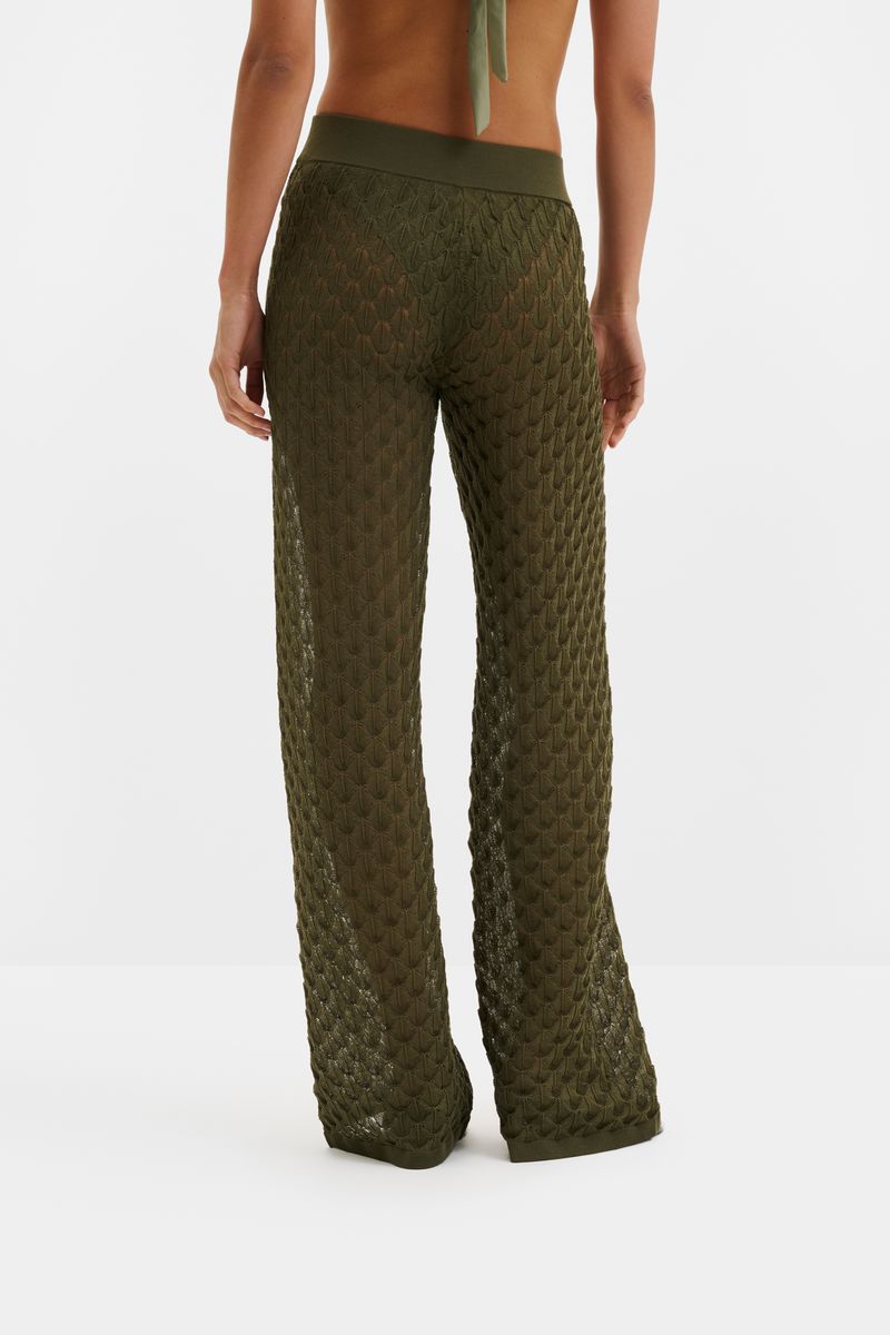 ALISSA KNITTED PANTS Dusty Olive