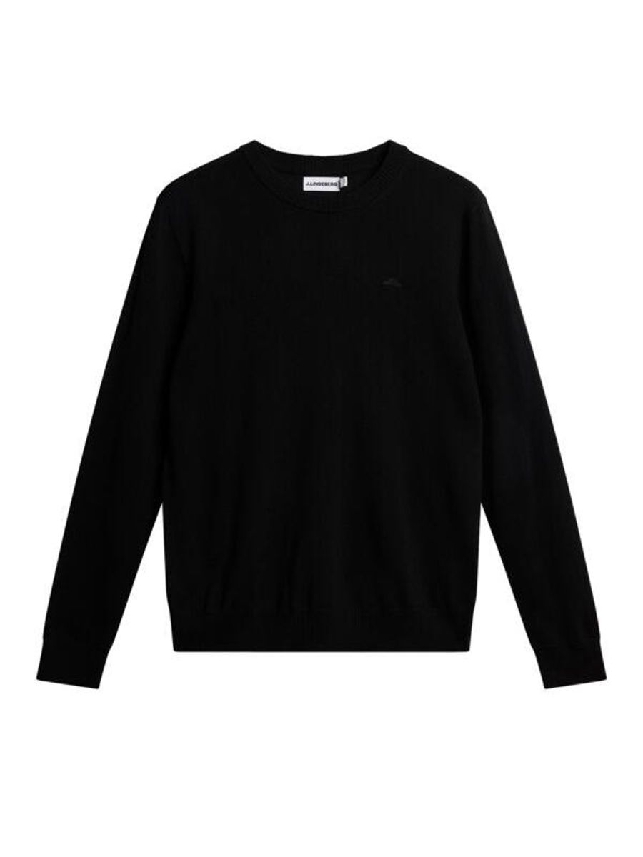 KEANE MERINO CREW NECK Black