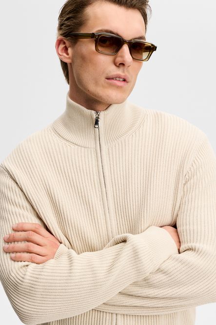 Hovedbilde ALEXIS FULL ZIP CARDIGAN Moonbeam