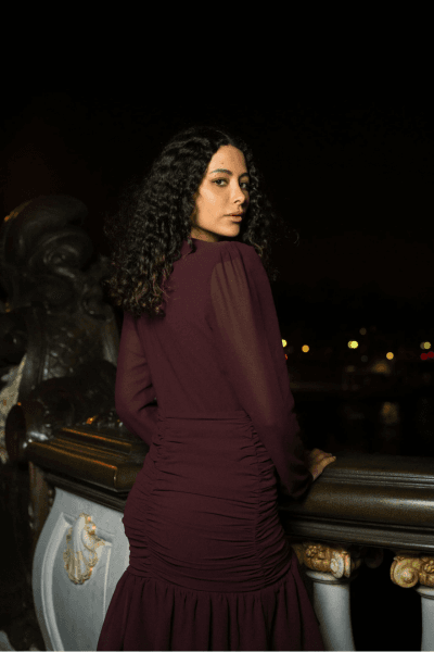Hovedbilde JENNA MAXI DRESS Burgundy