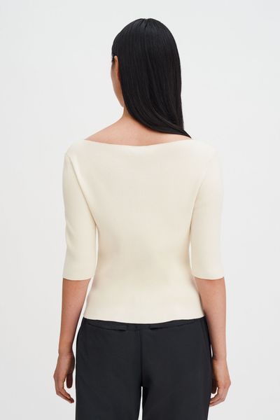 Hovedbilde BOATNECK RIB TOP Calico White