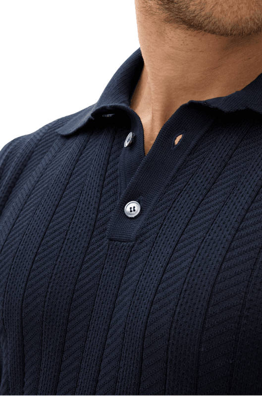 BARTO STRIPE POLOSHIRT Night Blue
