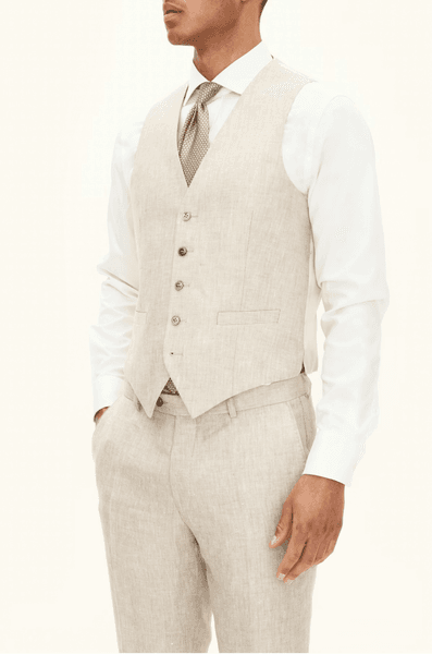 Hovedbilde CARLO DRESSVEST I LIN Beige