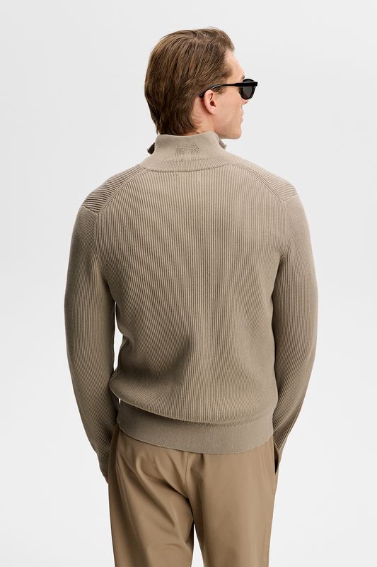 ALEXIS FULL ZIP CARDIGAN Brindle