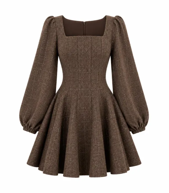 Hovedbilde SOPHIE TWEED DRESS Brown