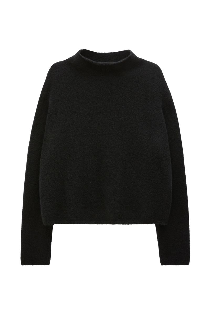 MIKA YAK FUNNELNECK SWEATER Black