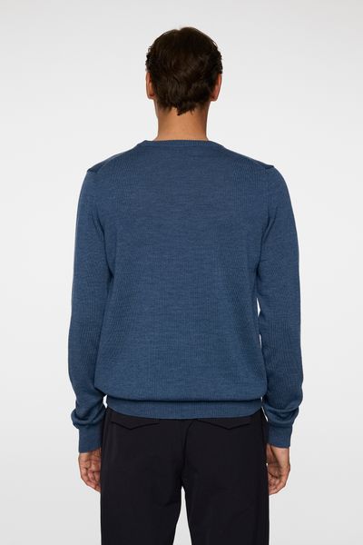 Hovedbilde KEANE MERINO CREW NECK Vintage Indigo Melange