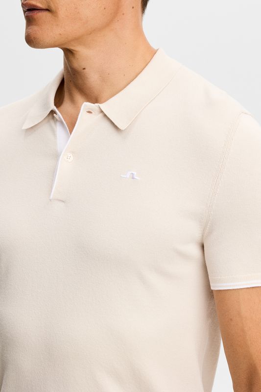 MATHEO KNIT GOLF POLO Moonbeam