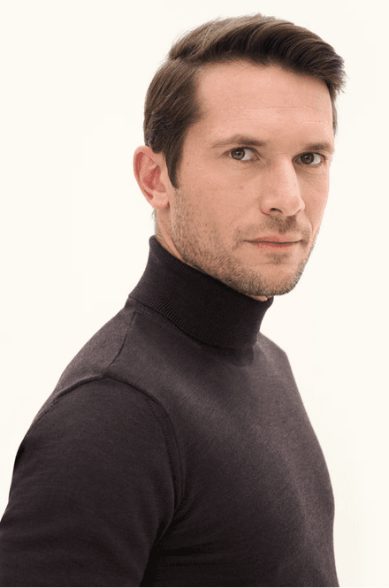 Hovedbilde MARCEL ROLLNECK Brown Flannel
