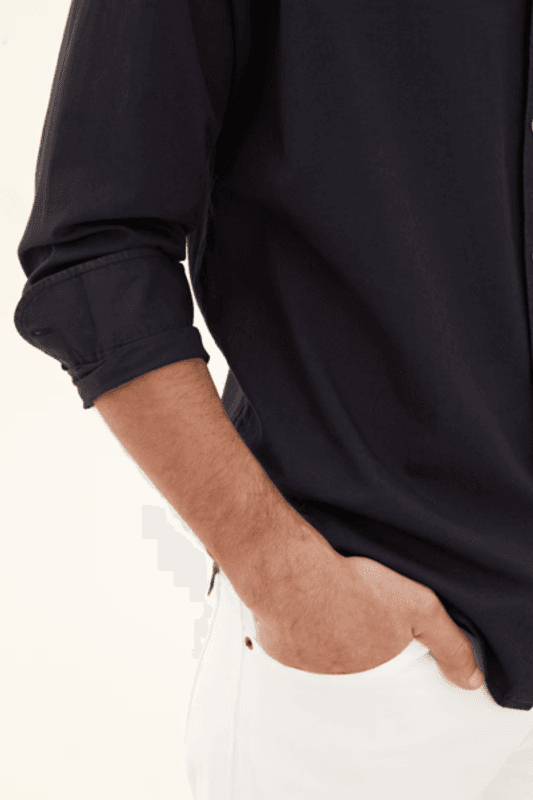 REGULAR FIT TWILLSKJORTE Night Blue