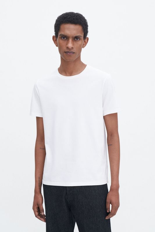 STRETCH COTTON TEE White