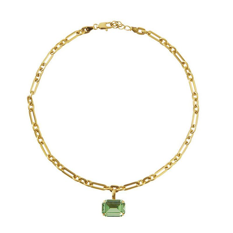 LYDIA CHAIN NECKLACE GOLD PERIDOT