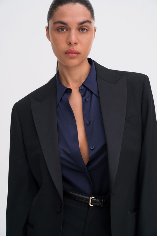 SILK SHIRT Navy