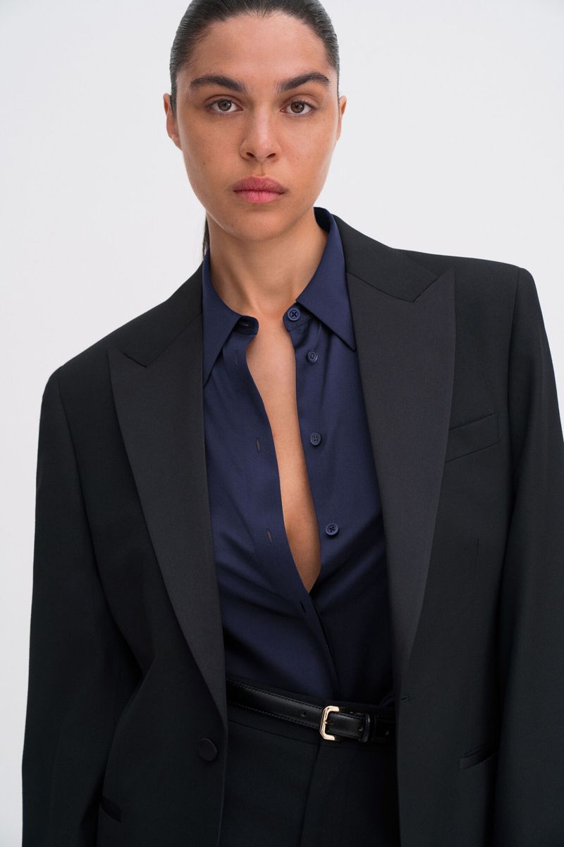 SILK SHIRT Navy