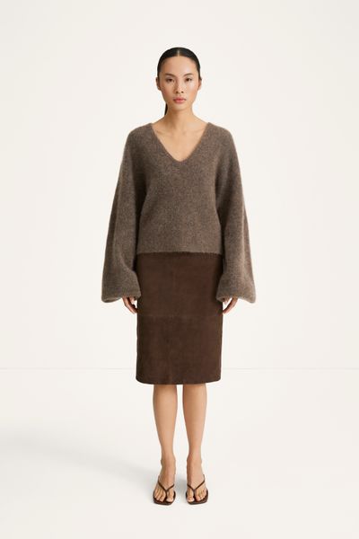Hovedbilde VALERIA SKIRT Pebble Brown