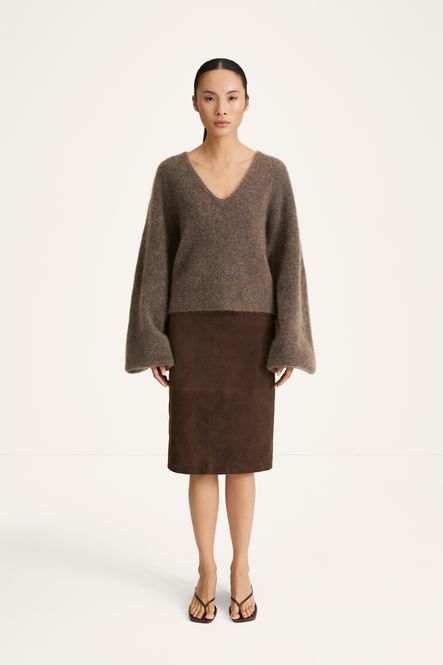 Hovedbilde VALERIA SKIRT Pebble Brown