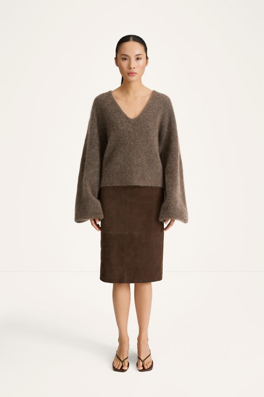 VALERIA SKIRT Pebble Brown