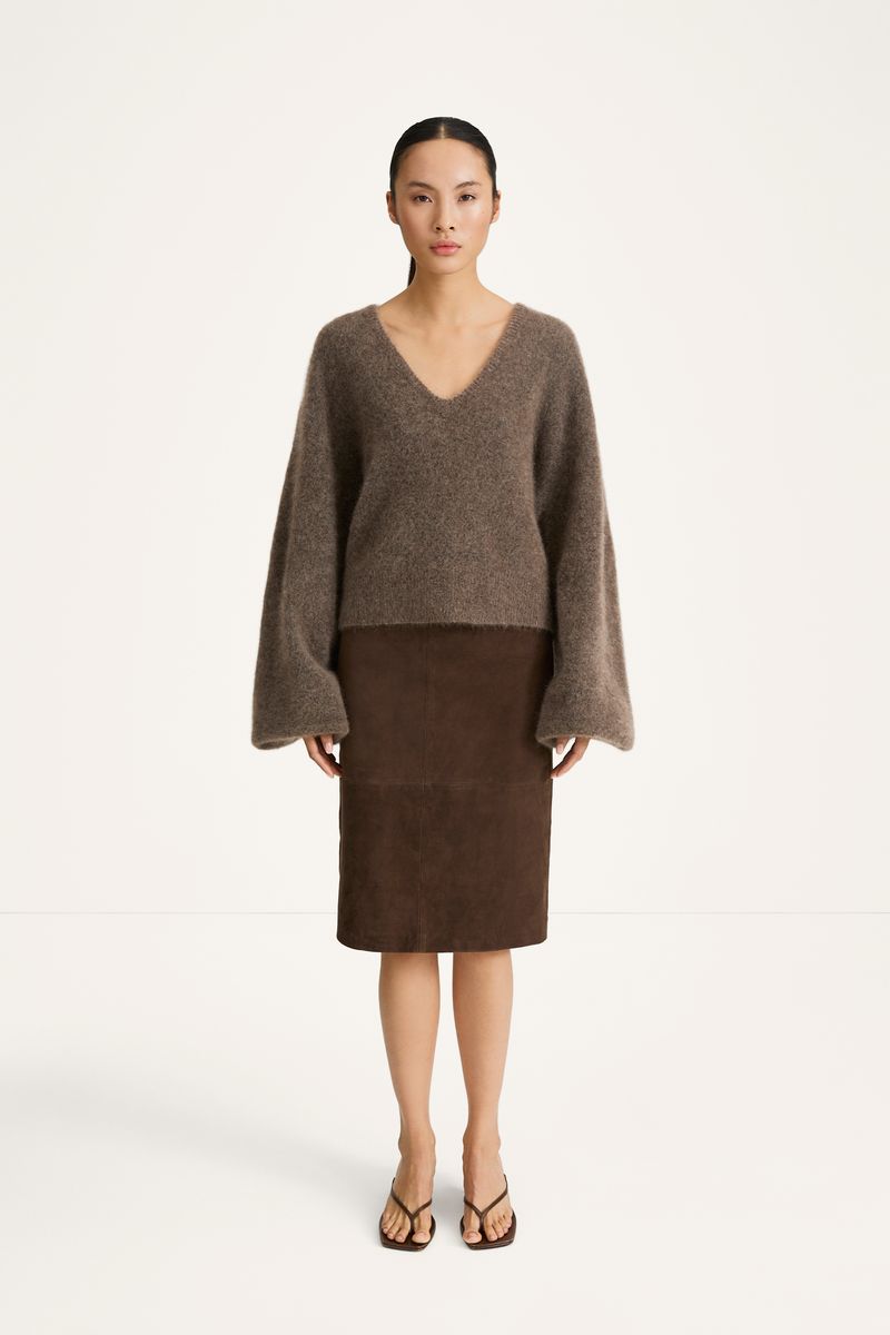 VALERIA SKIRT Pebble Brown