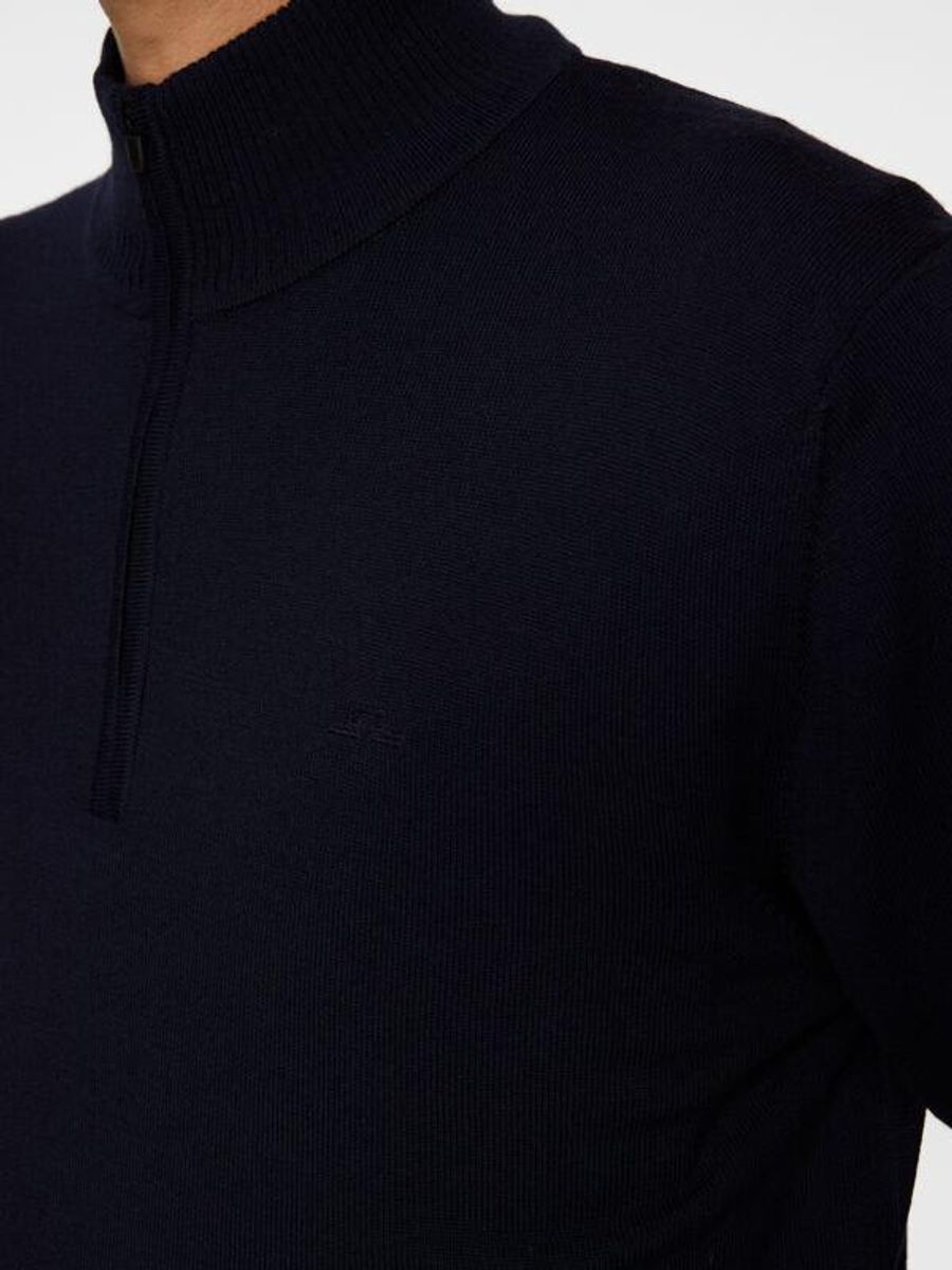 KIYAN MERINO QUARTER ZIP JL Navy