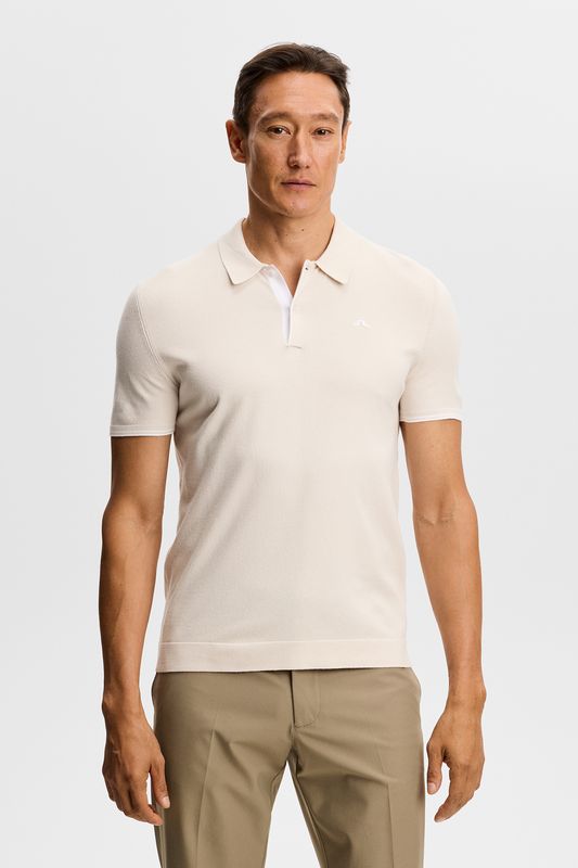 MATHEO KNIT GOLF POLO Moonbeam