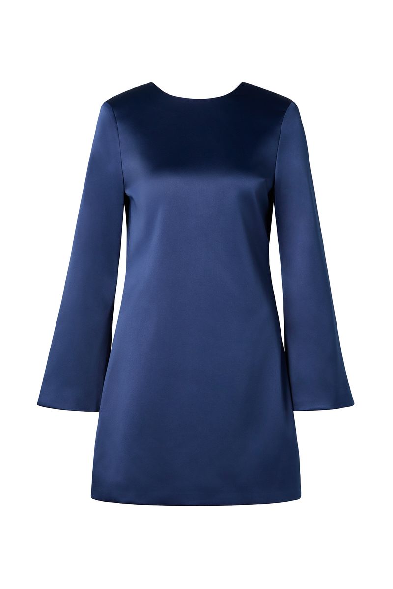 ELNA BOW DETAILED MINI DRESS Dark Blue