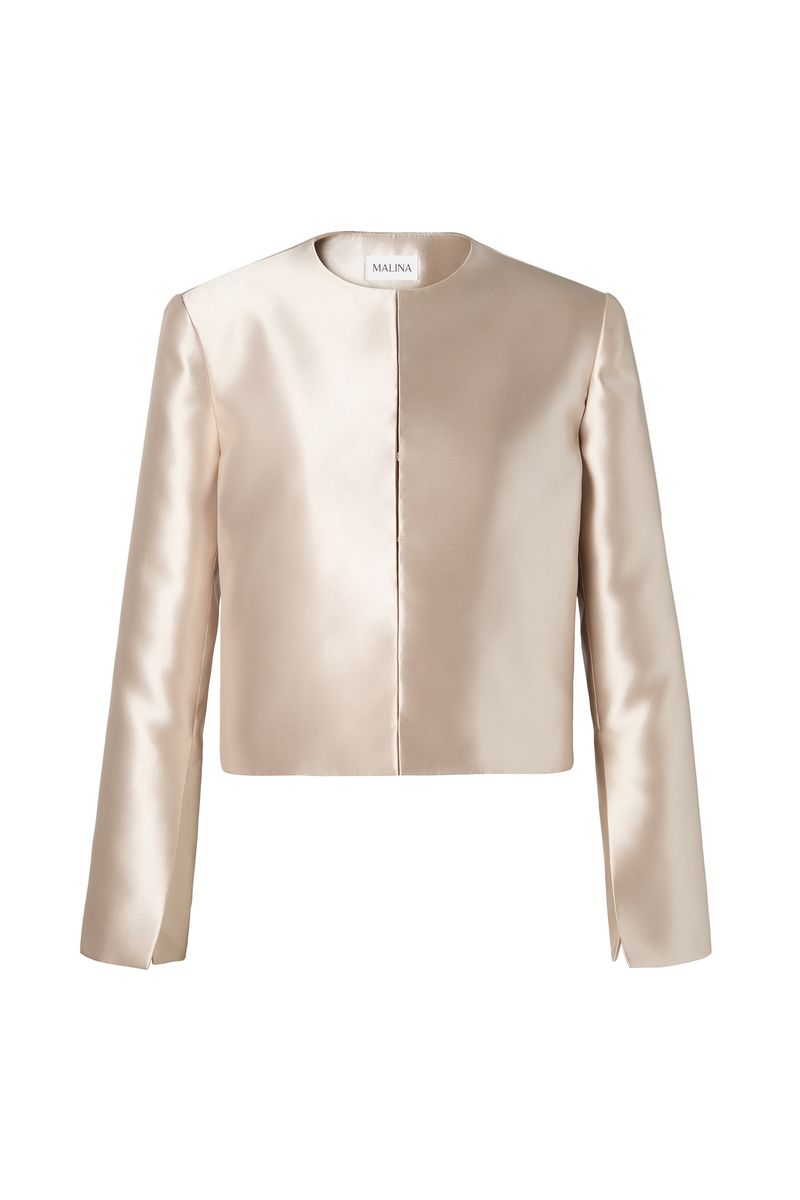 RUTHIE CROPPED LONG SLEEVE BLOUSE Soft Beige