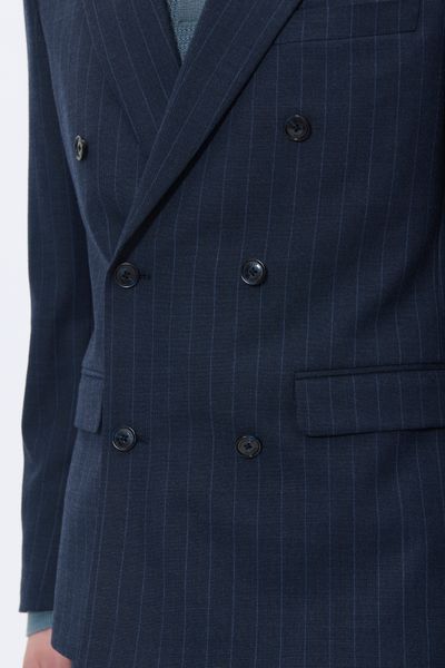 Hovedbilde MAGARET DOUBLE BLAZER Dark Navy Pinstripe