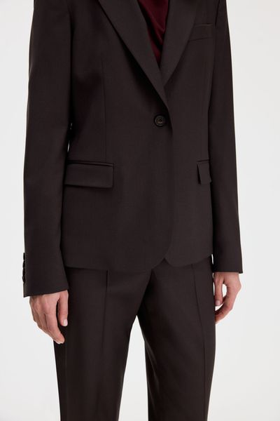 Hovedbilde SASHA COOL WOOL BLAZER Dark Chocolate