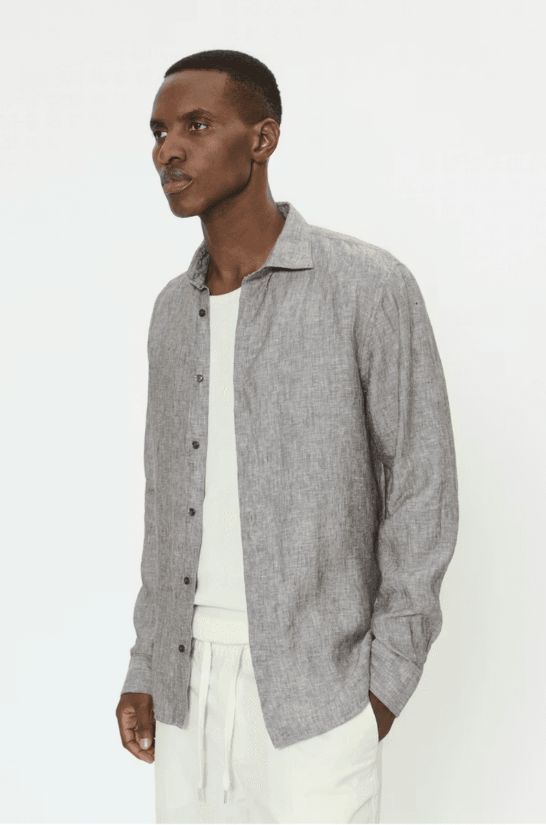 MARC SHORT LINSKJORTE Brun