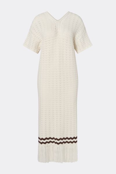 Hovedbilde KIRA KNITTED FRINGE MIDI DRESS